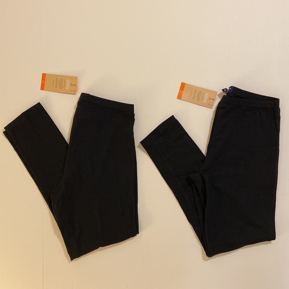 French Toast Solid Black Leggings 2 pairs size 10/12 NWT - Picture 1 of 6